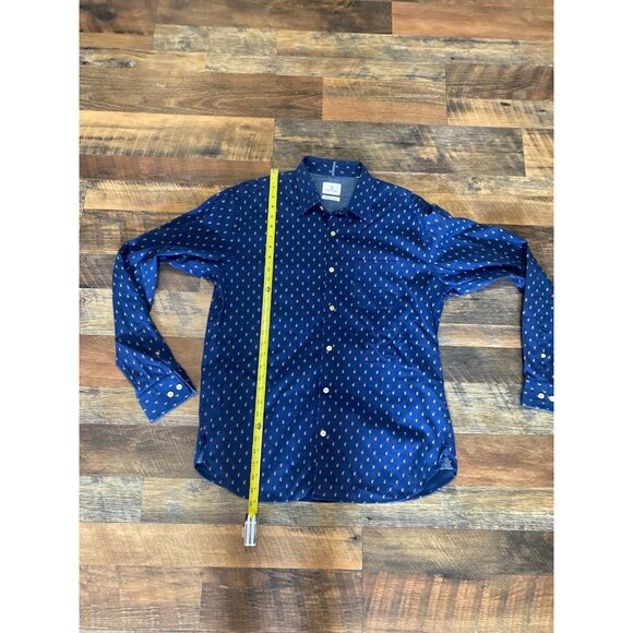 Serge Blanco Coupe Ajustee cobalt and paisley button down shirt - Picture 5 of 6